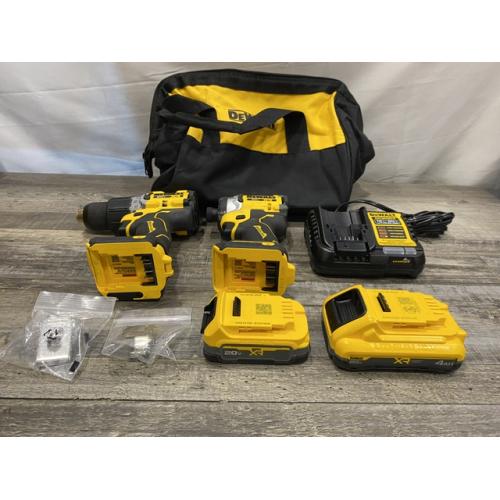 AS-IS DEWALT 20V XR Lithium-Ion Cordless 2-Tool Combo Kit