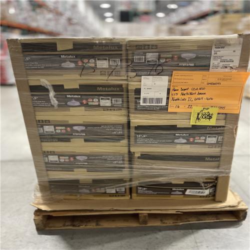 DALLAS LOCATION -  Metalux 14 in. Round 600-Watt Equivalent Integrated LED White High Bay Light PALLET- (20 UNITS)