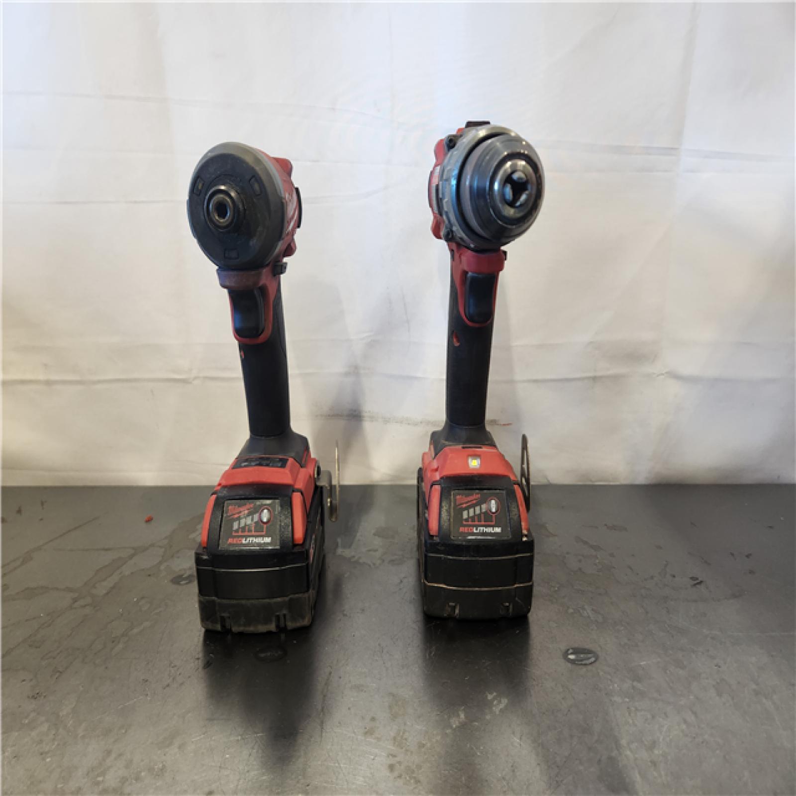 AS-IS- Milwaukee FUEL 18V Lithium-Ion Brushless Cordless Hammer Drill and Impact Driver Combo Kit