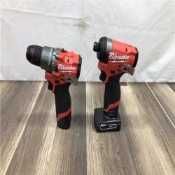 AS-IS Milwaukee FUEL 12-Volt Lithium-Ion Brushless Cordless Hammer Drill and Impact Driver Combo Kit