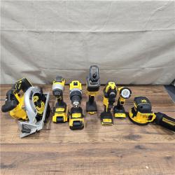 AS-IS DEWALT 20-Volt MAX Lithium-Ion Cordless 7-Tool Combo Kit with 2.0 Ah Battery, 5.0 Ah Battery and Charger