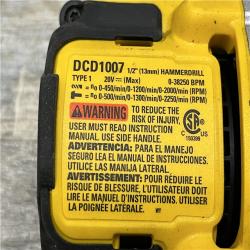 AS-IS DEWALT 20V XR Lithium-Ion Cordless Hammer Drill Kit