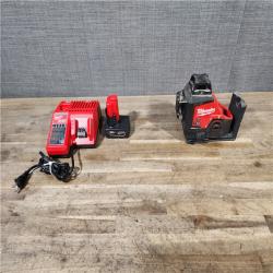 HOUSTON LOCATION - AS-IS Milwaukee-3632-21 M12 Green Beam Laser 360° 3-Plane Kit