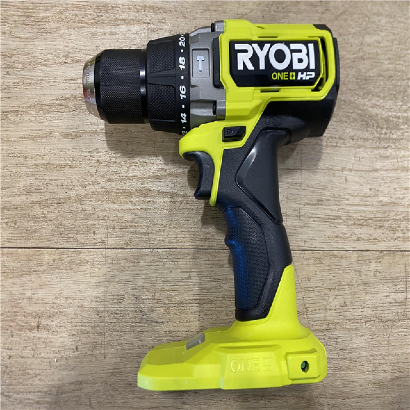 AS-IS RYOBI ONE+ HP 18V Brushless Cordless 1/2 in. Hammer Drill Kit 4.0 Ah HIGH PERFORMANCE Battery  Charger  and Bag