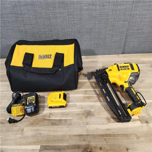 HOUSTON LOCATION - AS-IS DeWalt DCN660D1 20V 16 Gauge Cordless Angled Finish Nailer Kit W/ 2Ah Battery