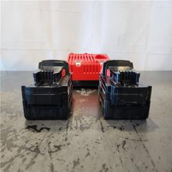 AS-IS- Milwaukee 18-Volt Lithium-Ion XC Starter Kit with Two 5.0Ah Batteries and Charger