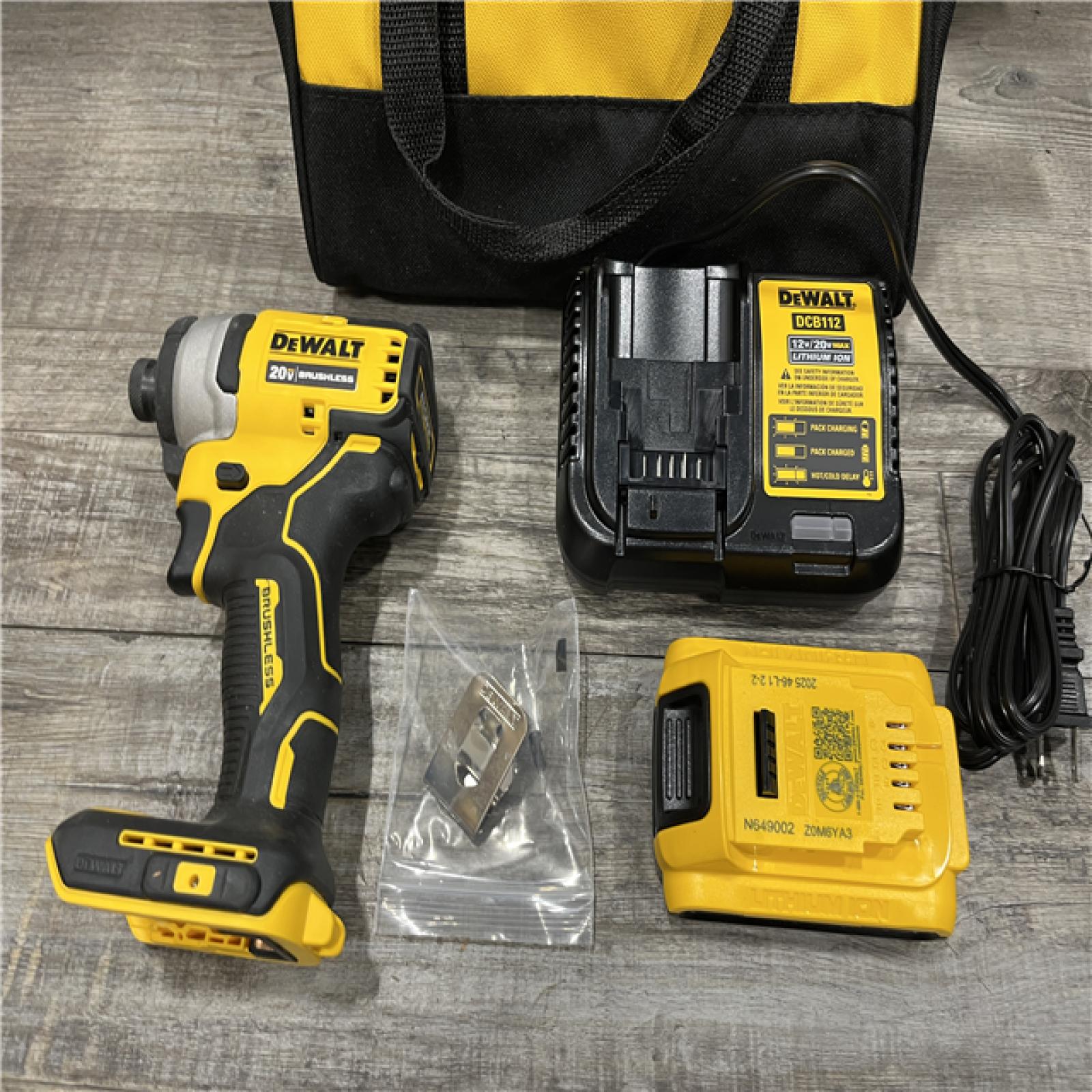 AS-IS DEWALT Atomic 20V Max Lithium-Ion Brushless Cordless Compact 1/4 in. Impact Driver Kit