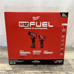 NEW - Milwaukee FUEL 12-Volt Lithium-Ion Brushless Cordless Hammer Drill and Impact Driver Combo Kit