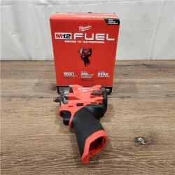 AS-IS Milwaukee M12 FUEL 12V Lithium-Ion Brushless Cordless Stubby 3/8 in. Impact Wrench (Tool-Only)