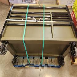 Phoenix Husky Limited Edition 52 in. x 24.5 in. D 10-Drawer Army Green Mobile Workbench with Solid Wood Top