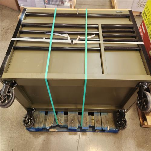 Phoenix Husky Limited Edition 52 in. x 24.5 in. D 10-Drawer Army Green Mobile Workbench with Solid Wood Top