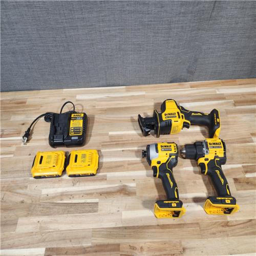 HOUSTON LOCATION - AS-IS DEWALT 3 TOOL COMBO KIT W/ (2) BATTERY & CHARGER