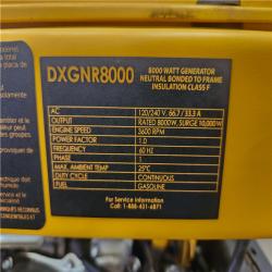 Phoenix AS-IS DEWALT 10000 / 8000-Watt Electric Start Gas Powered Portable Generator with Idle Control  GFCI Outlets and CO Protect-DXGNR8000