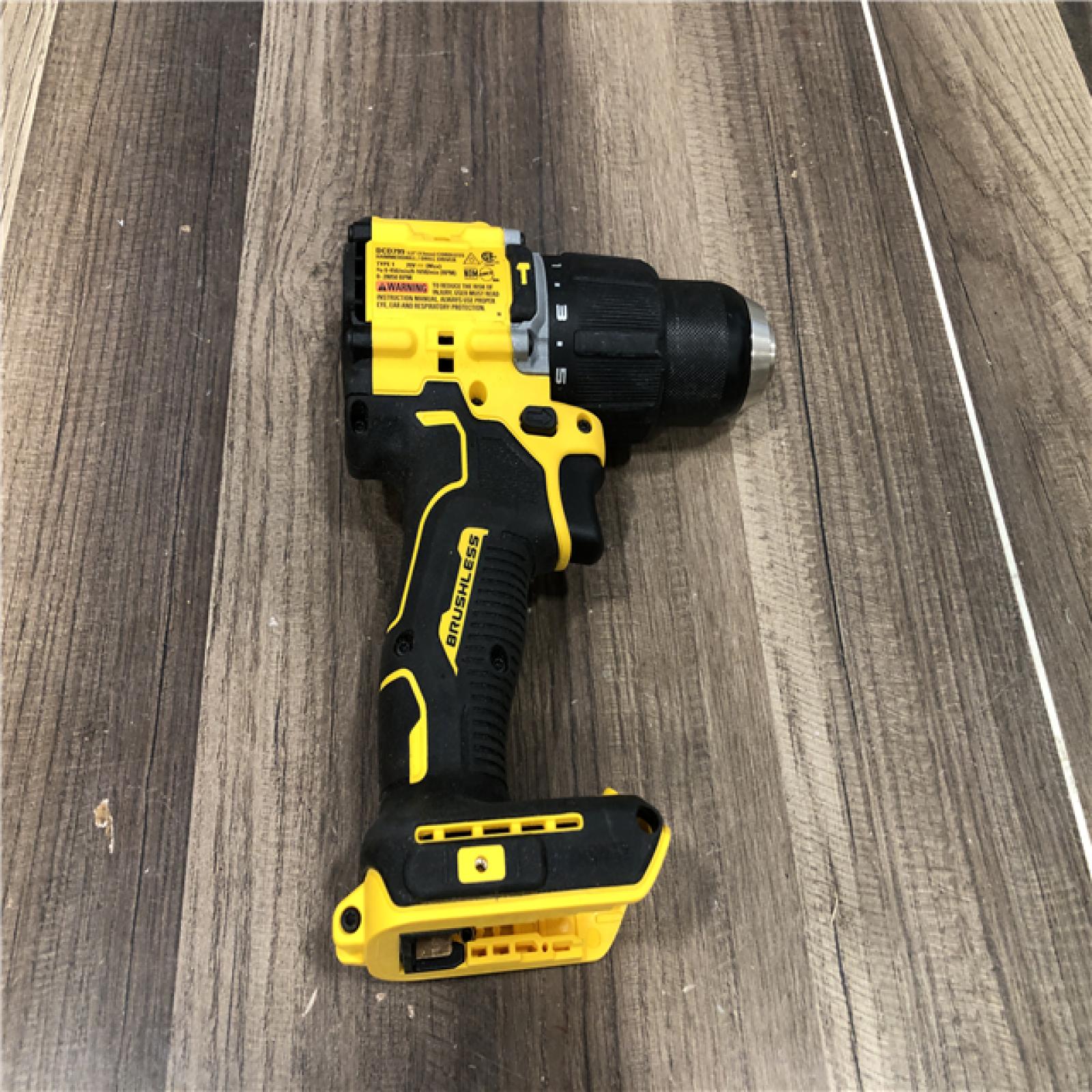 AS-IS DEWALT ATOMIC 20-Volt MAX Brushless Cordless 1/2 in. Hammer Drill (Tool-Only)