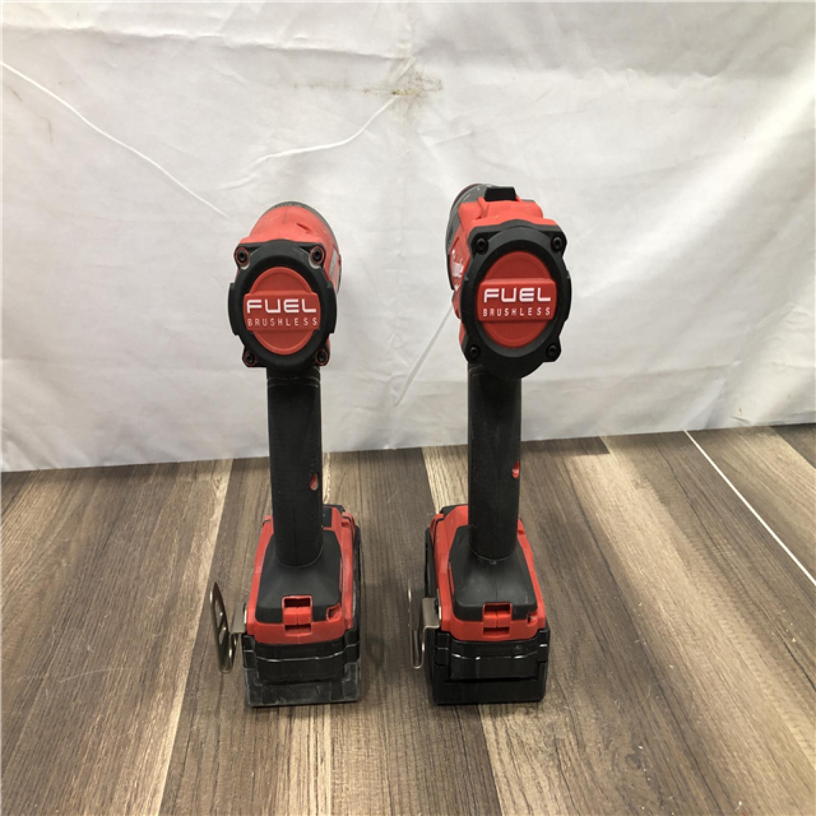 AS-IS Milwaukee FUEL 18V Lithium-Ion Brushless Cordless Hammer Drill and Impact Driver Combo Kit