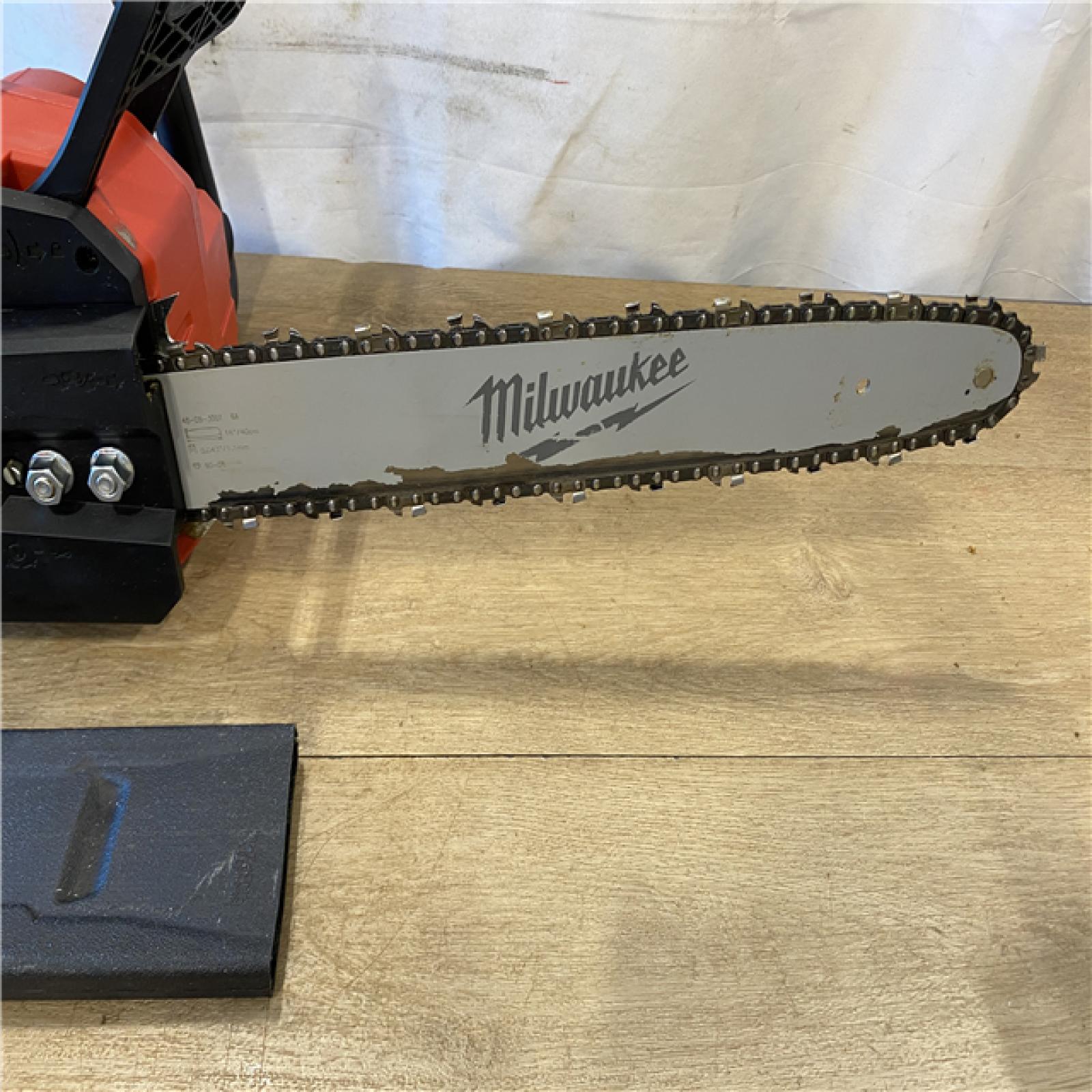 AS-IS Milwaukee FUEL 16 in. 18V Lithium-Ion Brushless Battery Chainsaw (Tool-Only)