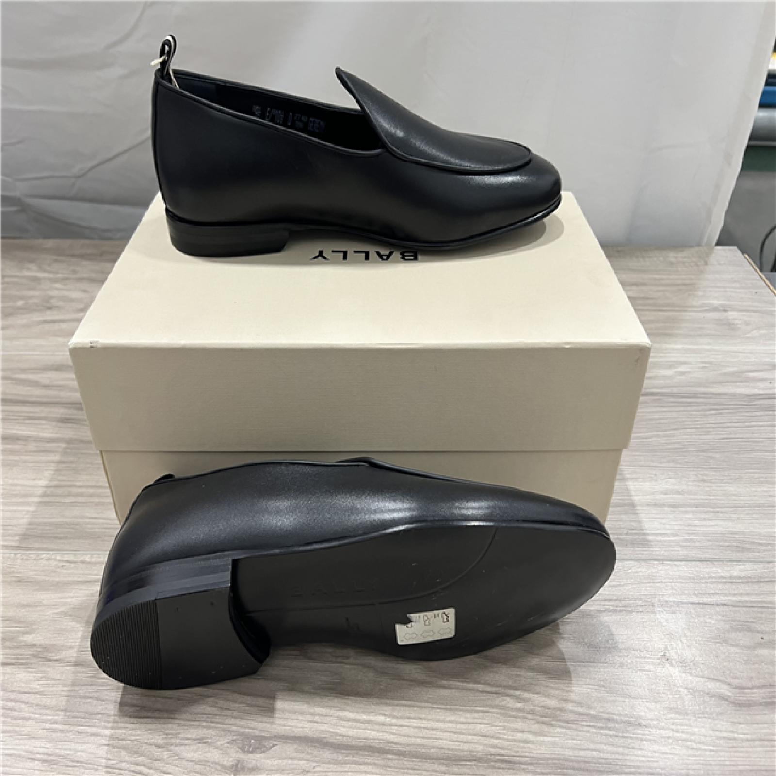 Bally Geremy Calf Plain Leather Loafers - Black - SZ 10.5