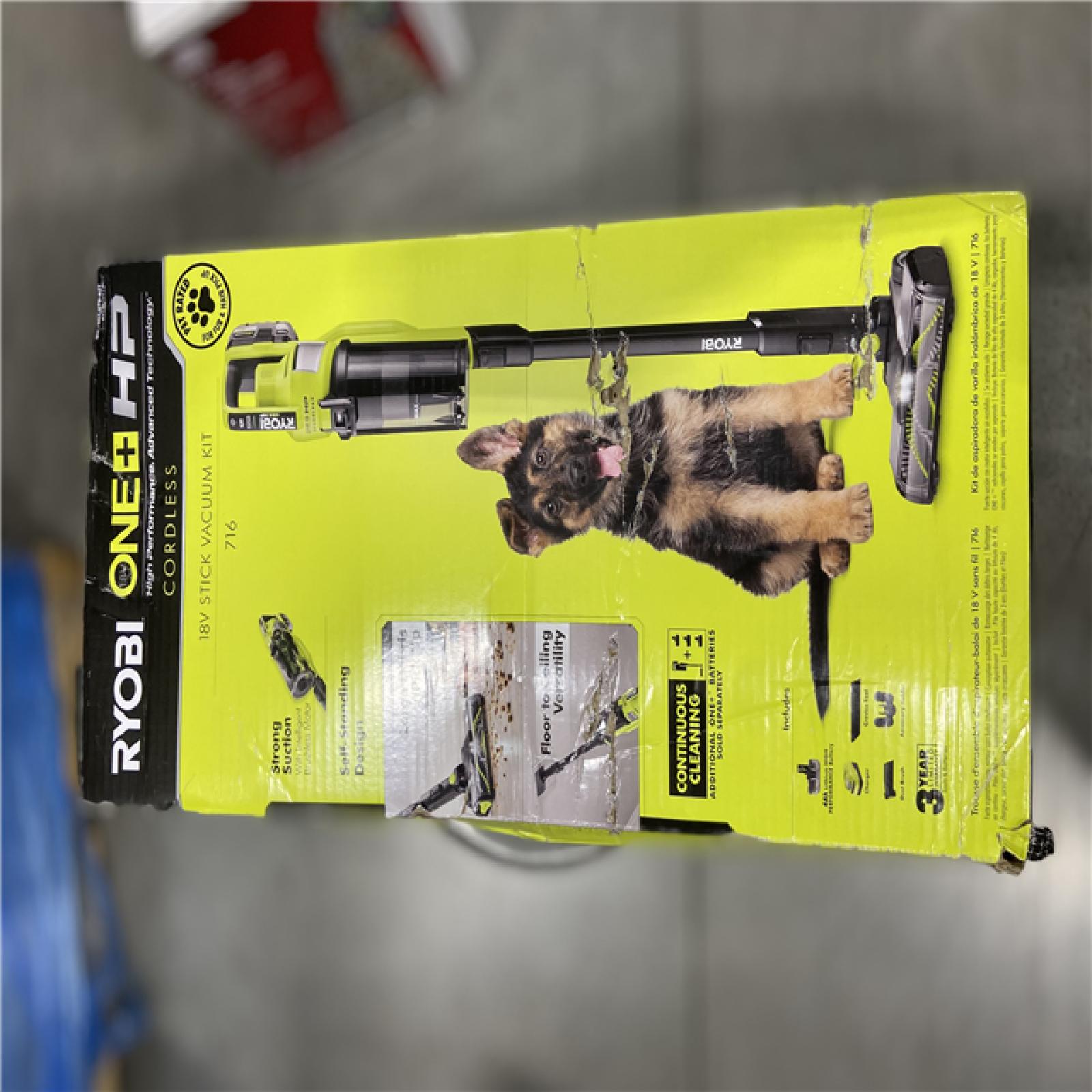 NEW! - RYOBI ONE+ HP 18V Cordless Pet Stick Vacuum Cleaner Kit