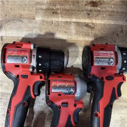 Houston Location AS-IS Milwaukee Hammer Drill Driver and Drill Driver and Impact Driver and Batteries QTY/2 with Charger