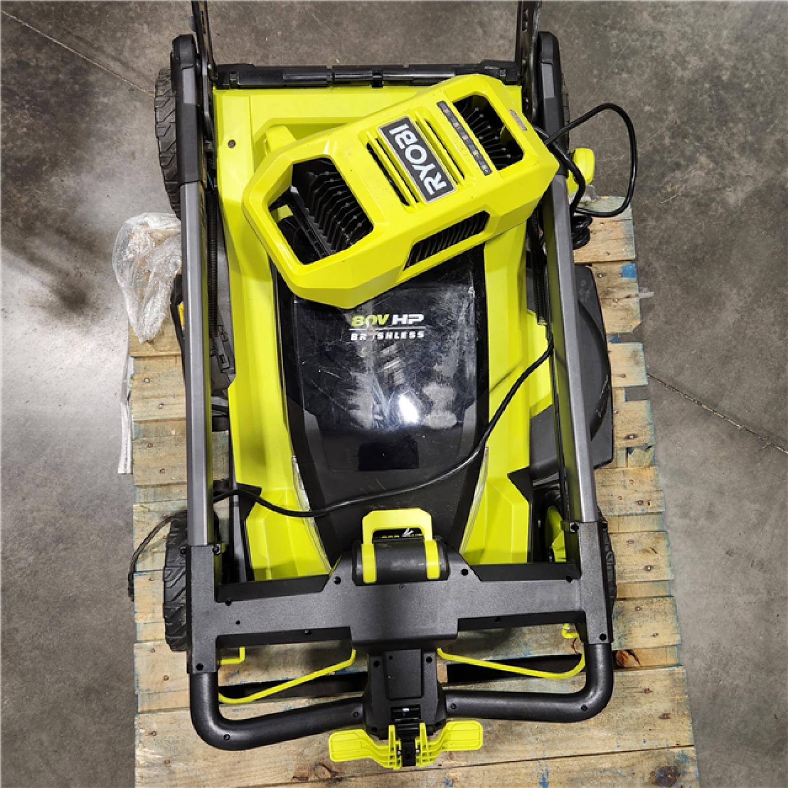 Dallas Location - As-Is RYOBI 80V HP Brushless Battery Cordless Electric 30 in. Lawn Mower with Battery and Charger