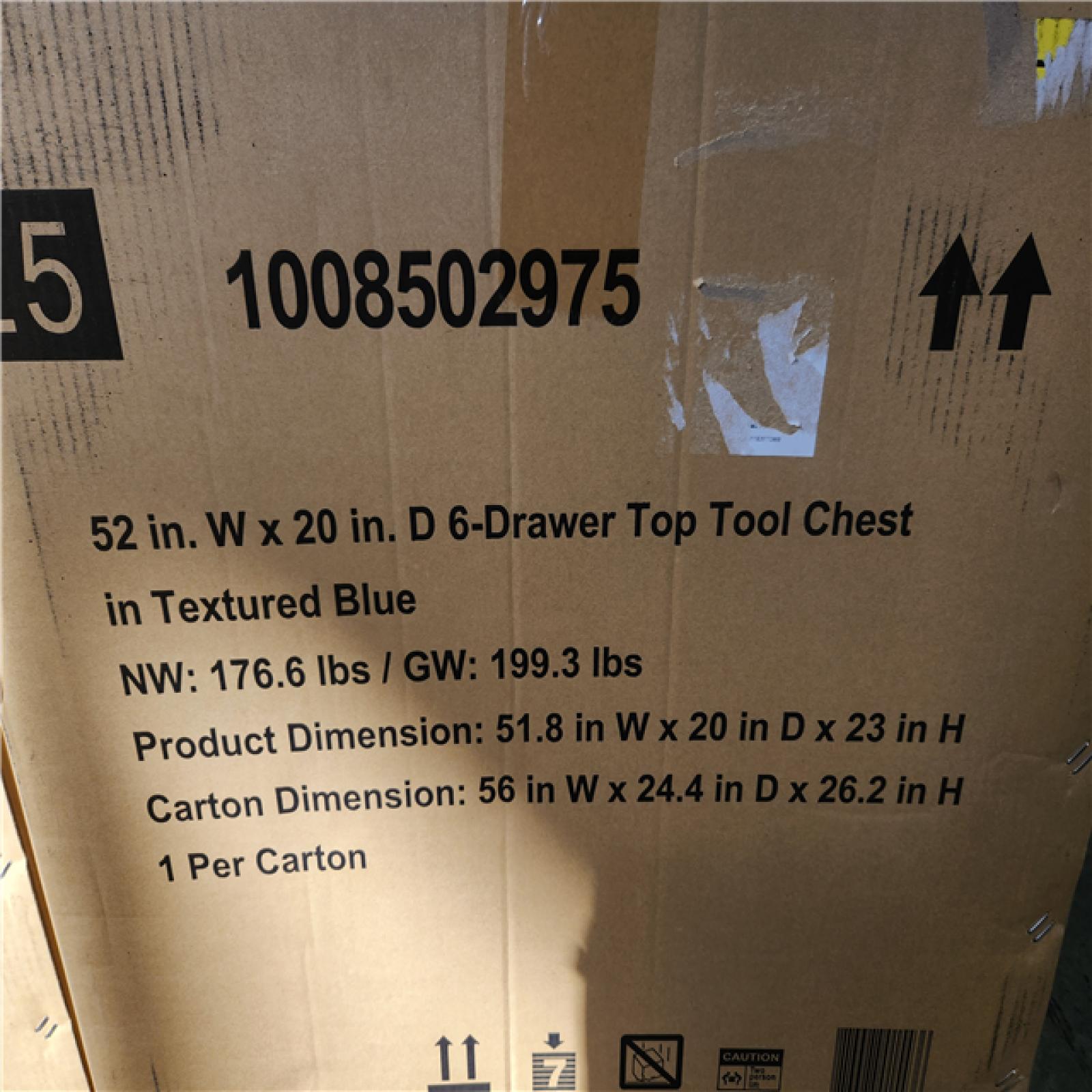 Phoenix NEW Husky Heavy-Duty 52 in. W 15-Drawer Matte Blue Steel Rolling Tool Chest Combo (SEALED)