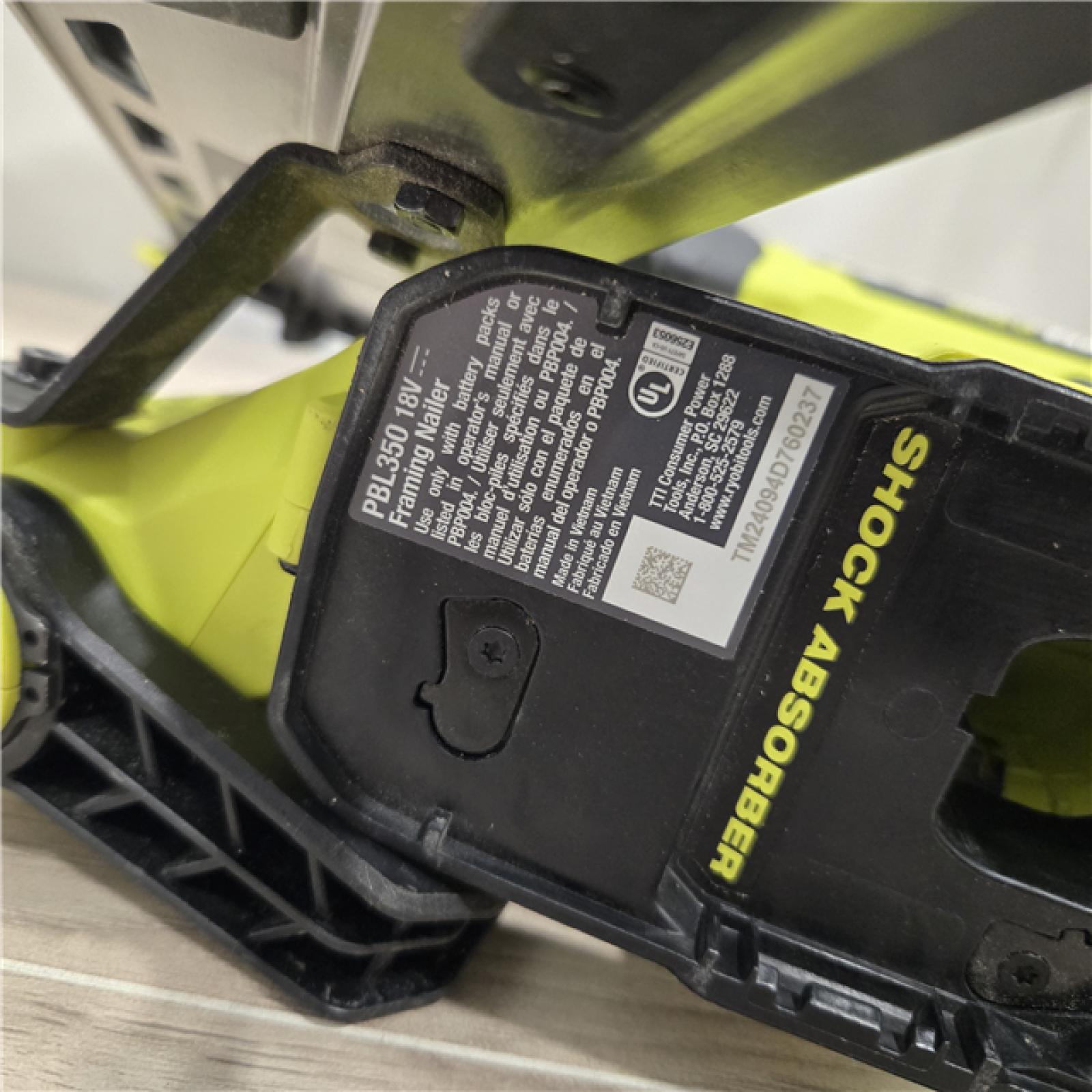 AS-IS RYOBI ONE+ HP 18V Cordless Framing Nailer (Tool Only)