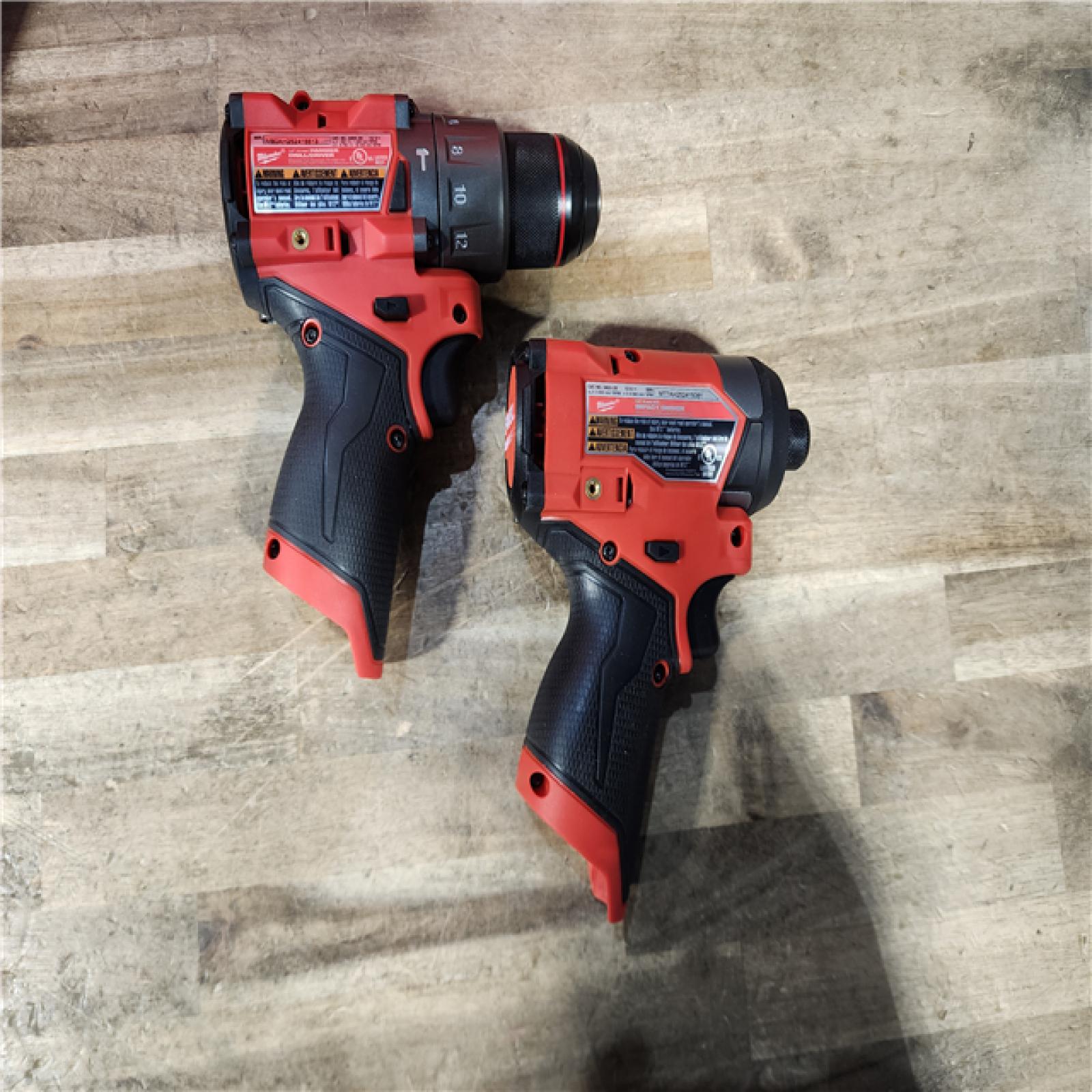 HOUSTON LOCATION - AS-IS Milwaukee FUEL 12-Volt Lithium-Ion Brushless Cordless Hammer Drill and Impact Driver Combo Kit