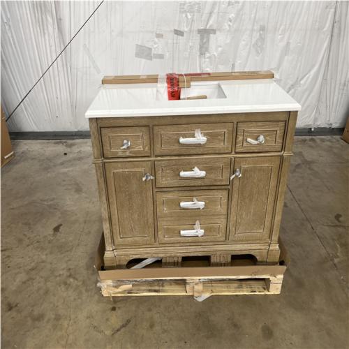 Houston Location - AS-IS home improvement pallet MELPARK 48 ANTIQUE OAK VANITY
