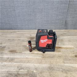 HOUSTON LOCATION - AS-IS Milwaukee-3522-21 Green Beam Laser Cross Line Plumb Point Rechargeable USB Kit