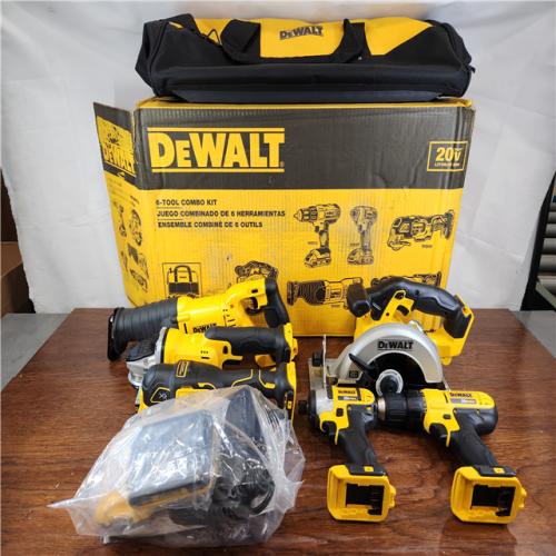 AS-IS Dewalt 20V MAX Lithium-Ion Brushed Cordless (6-Tool) Combo Kit
