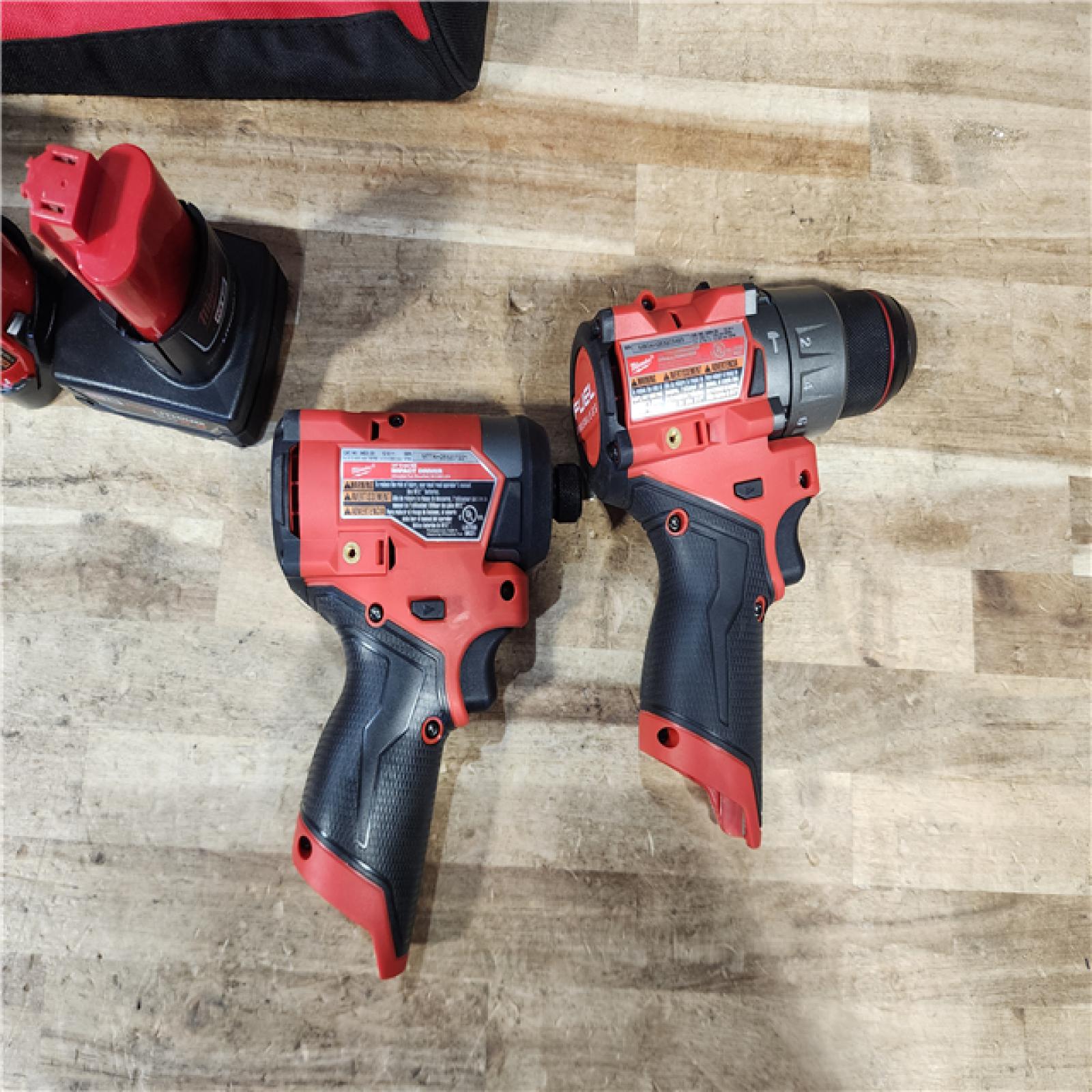 HOUSTON LOCATION - AS - IS Milwaukee FUEL 12-Volt Lithium-Ion Brushless Cordless Hammer Drill and Impact Driver Combo Kit