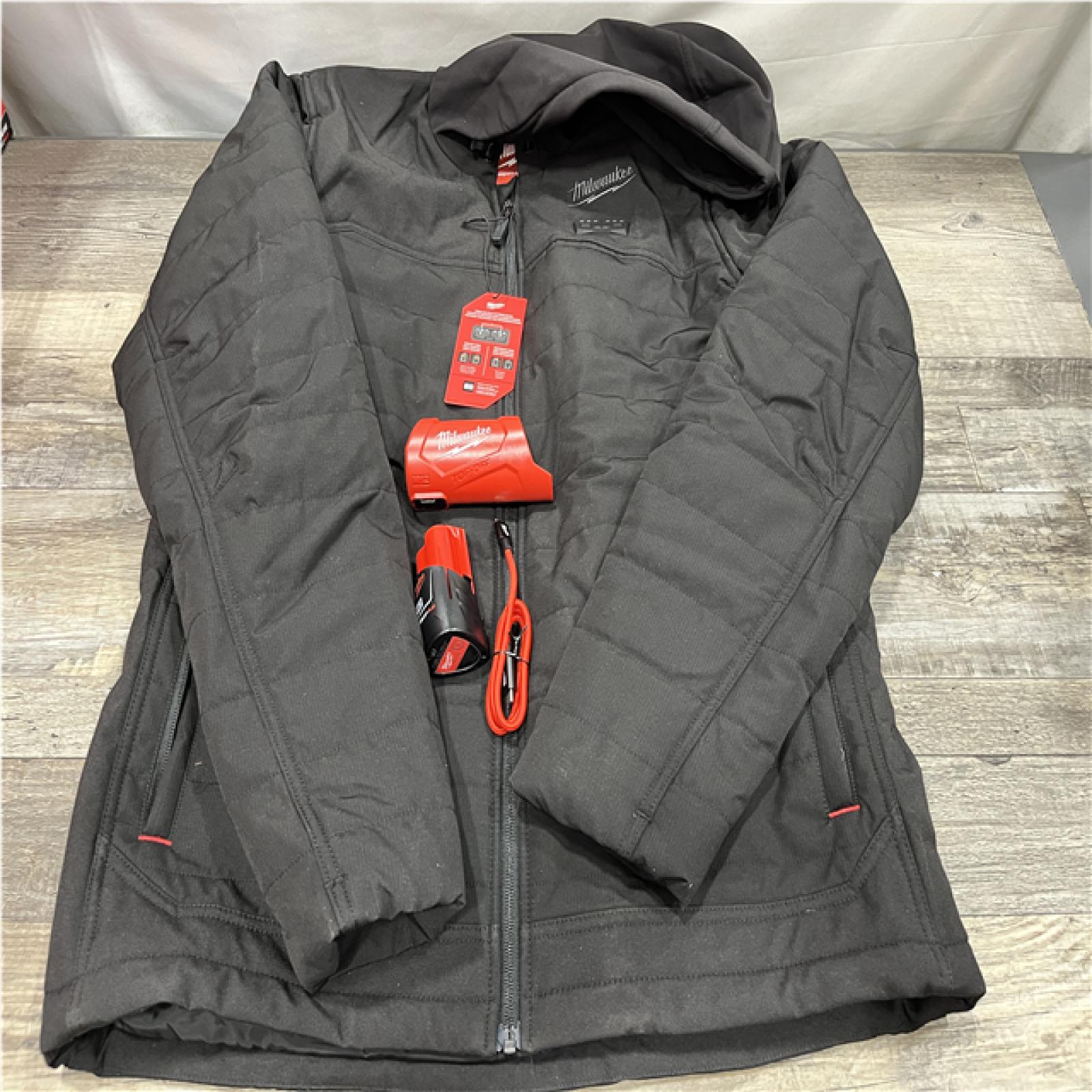 AS-IS Milwaukee Men's Medium 12V Lithium-Ion Cordless AXIS Black Heated Jacket Kit