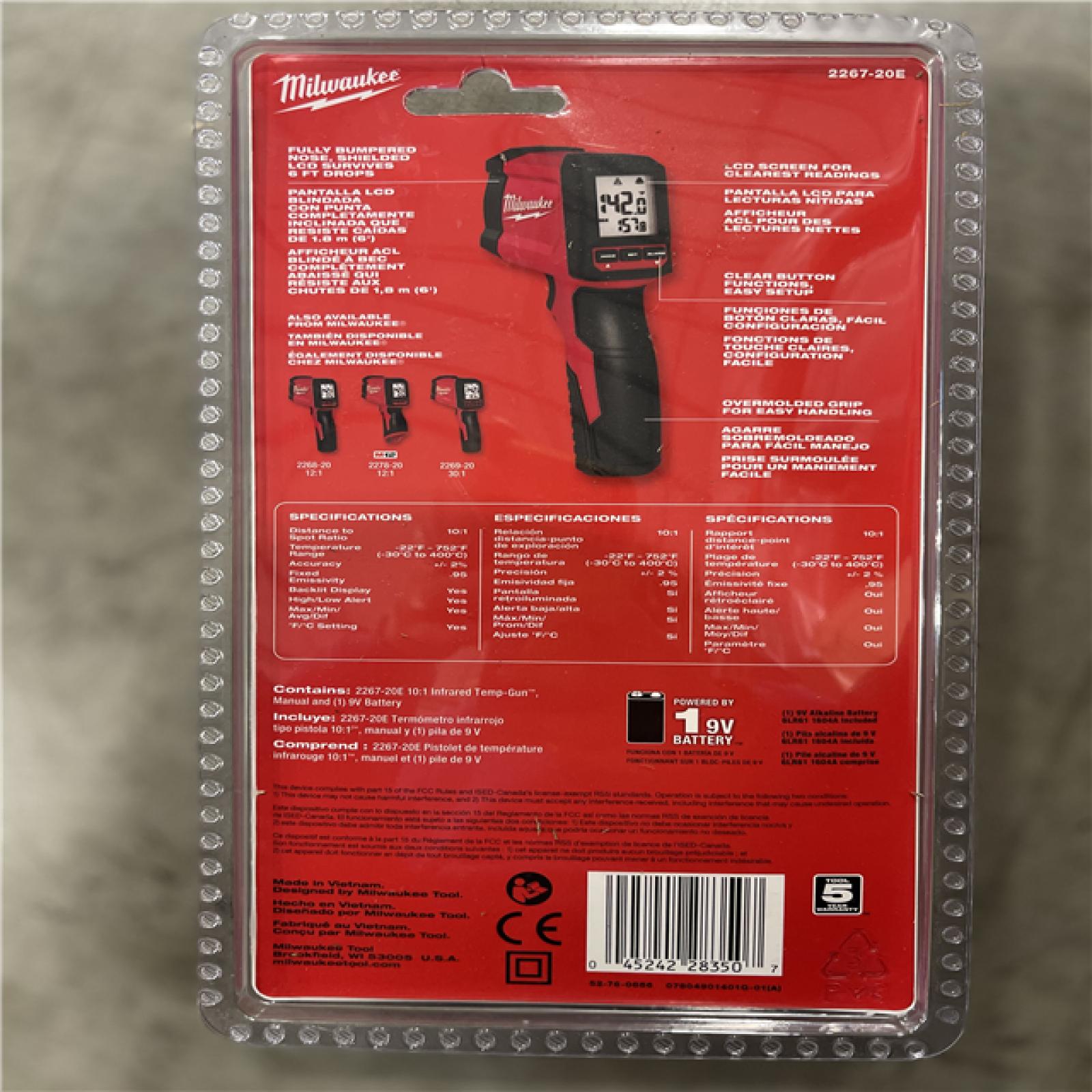 NEW! - Milwaukee Laser Temperature Gun Infrared 10:1 Thermometer CASE (4 UNITS)