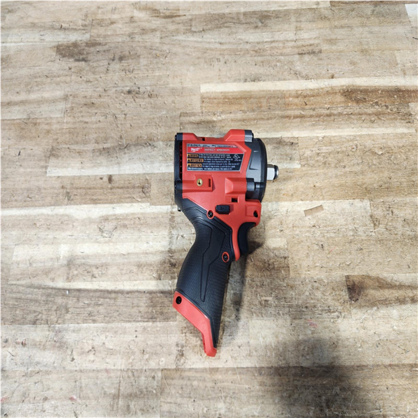 Houston Location AS-IS Milwaukee FUEL 12V Lithium-Ion Brushless Cordless Stubby 1/2 in. Impact Wrench (Tool-Only)