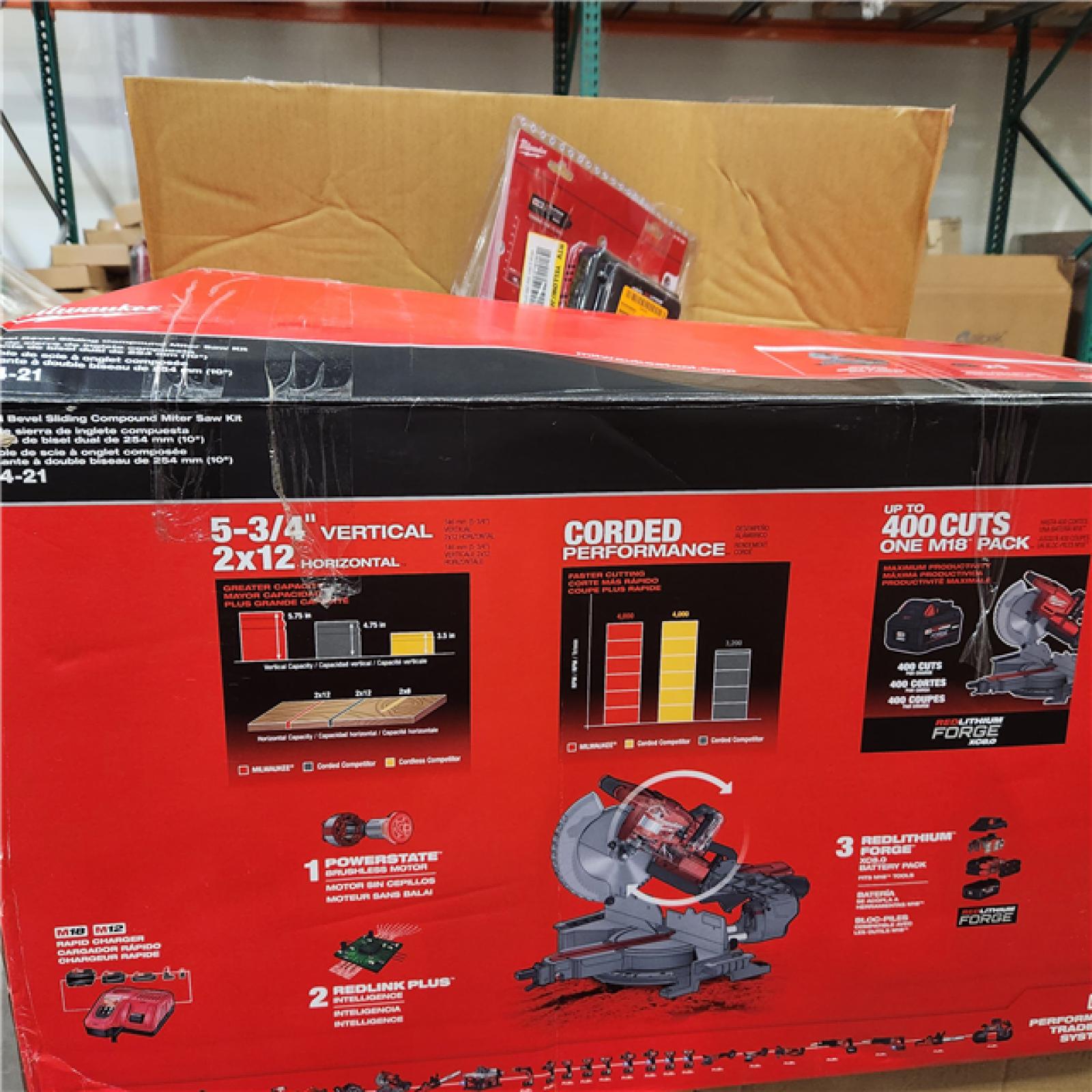 As-Is- M18 FUEL 18V 10 in. Lithium-Ion Brushless Cordless Dual Bevel Sliding Compound Miter Saw Kit with One 8.0 Ah Battery