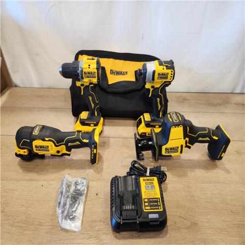 AS-IS- DeWalt 20V MAX ATOMIC Cordless Brushless 4-Tool Combo Kit