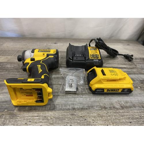 AS-IS DEWALT Atomic 20V Max Lithium-Ion Brushless Cordless Compact 1/4 in. Impact Driver Kit