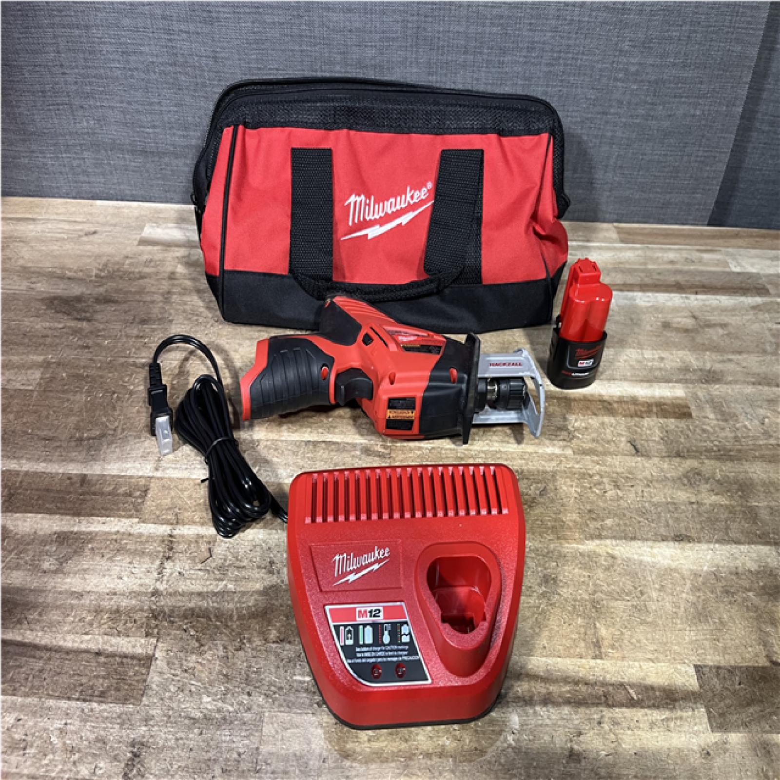 Houston Location AS-IS Milwaukee 12V Lithium-Ion HACKZALL Cordless Reciprocating Saw Kit