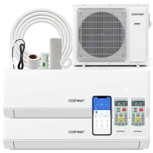 Phoenix NEW Costway 24k BTU 2 Zone 12k 12k BTU 2 Ton Mini Split Air Conditioner 23 SEER2 208-230V Wifi