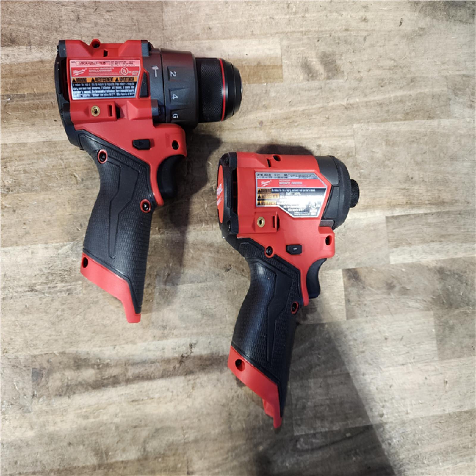 HOUSTON LOCATION - AS-IS Milwaukee FUEL 12-Volt Lithium-Ion Brushless Cordless Hammer Drill and Impact Driver Combo Kit