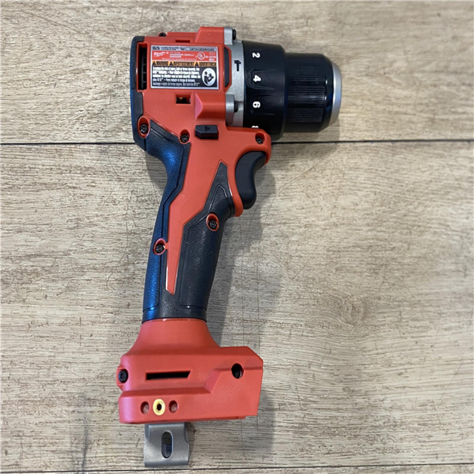 AS-IS Milwaukee 18V Lithium-Ion Brushless Cordless 1/2 in. Compact Hammer Drill/Driver (Tool-Only)