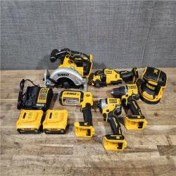 HOUSTON LOCATION - AS-IS DEWALT 20V Lithium-Ion Cordless 6-Tool Combo Kit with (2) Batteries and Charger