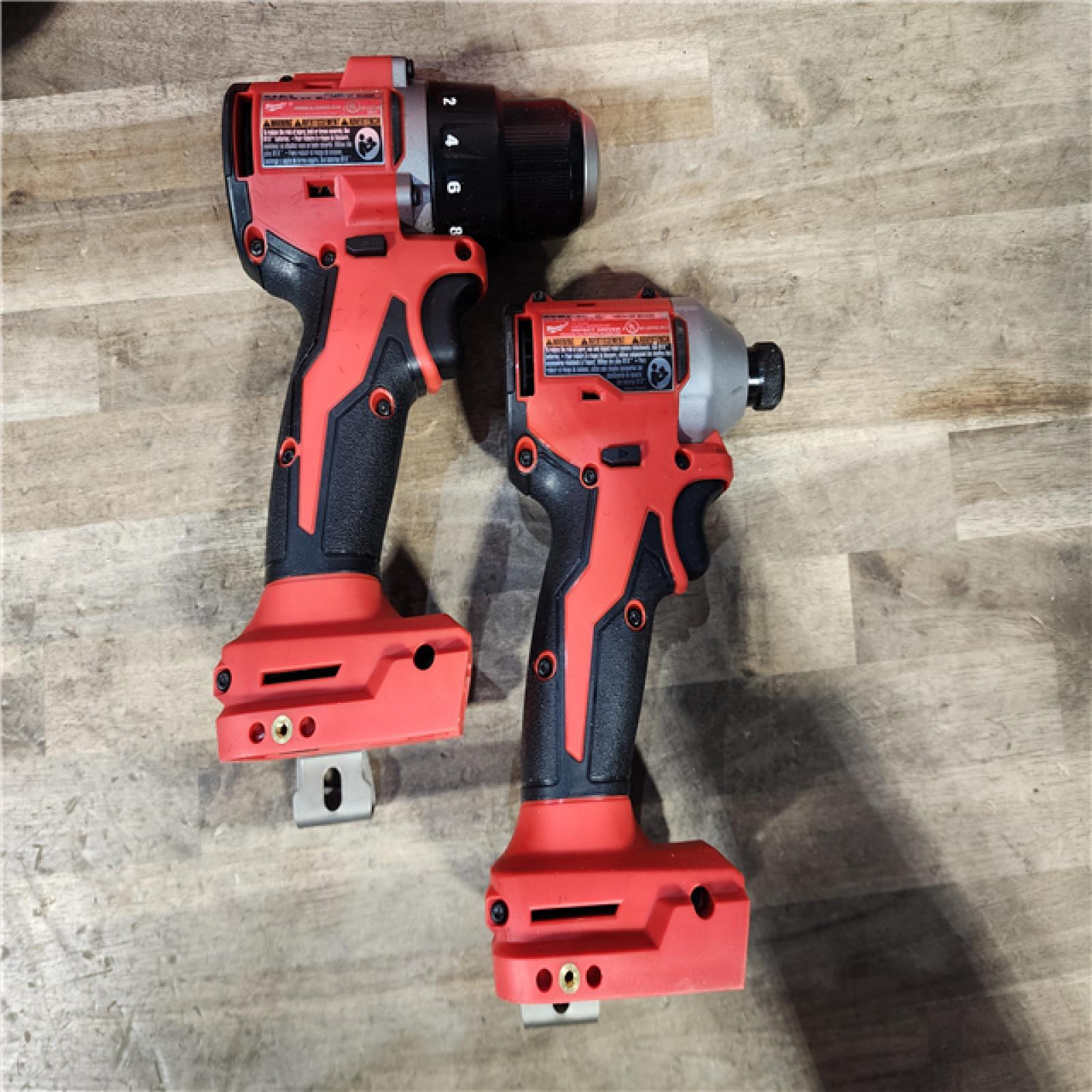 HOUSTON LOCATION - AS-IS Milwaukee M18 18V Lithium-Ion Brushless Cordless Compact Drill/Impact Combo Kit (2-Tool) W/(2) 2.0 Ah Batteries  Charger & Bag