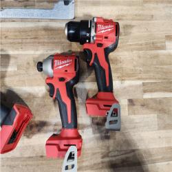 HOUSTON LOCATION - AS-IS MILWAUKEE 4 TOOL COMBO KIT W/ (2) BATTERY & CHARGER