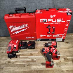 HOUSTON LOCATION - AS-IS MILWAUKEE FUEL 18V Lithium-Ion Brushless Cordless Hammer Drill and Impact Driver Combo Kit (2-Tool) with 2 Batteries