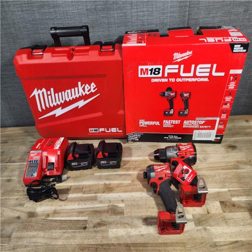 HOUSTON LOCATION - AS-IS MILWAUKEE FUEL 18V Lithium-Ion Brushless Cordless Hammer Drill and Impact Driver Combo Kit (2-Tool) with 2 Batteries