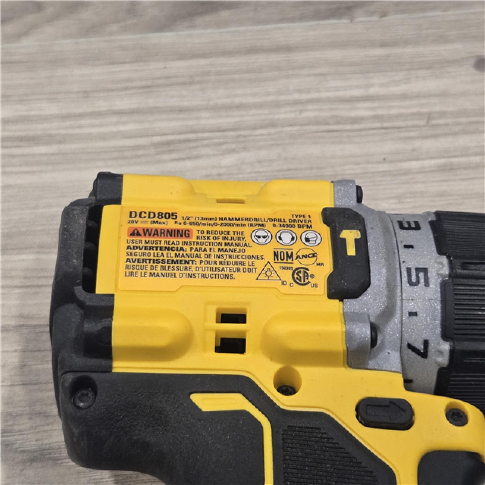 AS-IS DEWALT 20V Compact Cordless 1/2 in. Hammer Drill and 20V MAX POWERSTACK Battery Starter Kit