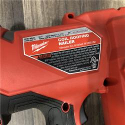 AS-IS Milwaukee FUEL 18-Volt Lithium-Ion Brushless Cordless Coil Roofing Nailer Combo Kit