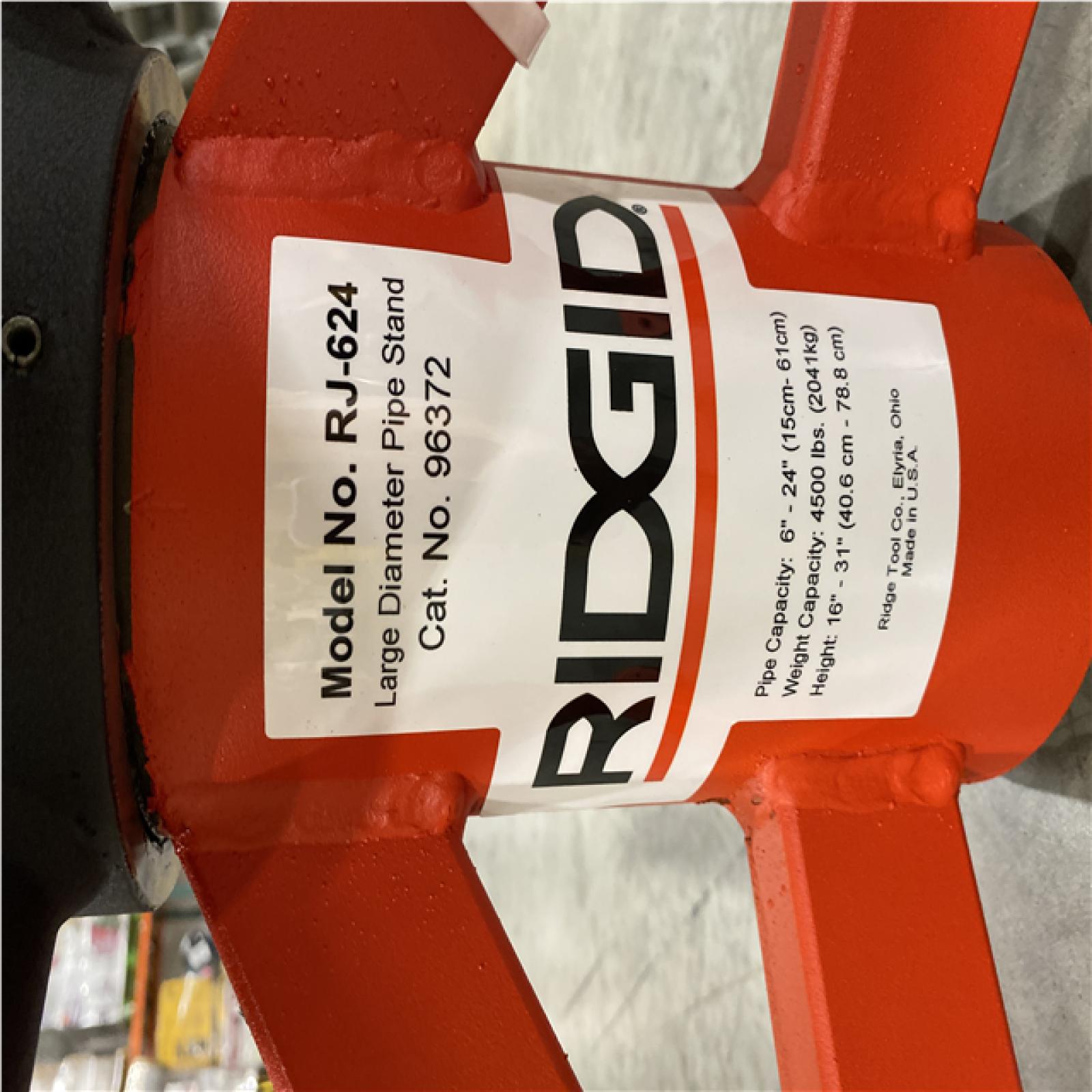 DALLAS LOCATION- AS IS RIGID 16 in.-31 in. Pipe Capacity Pipe Stand with Heavy-Duty Rollers