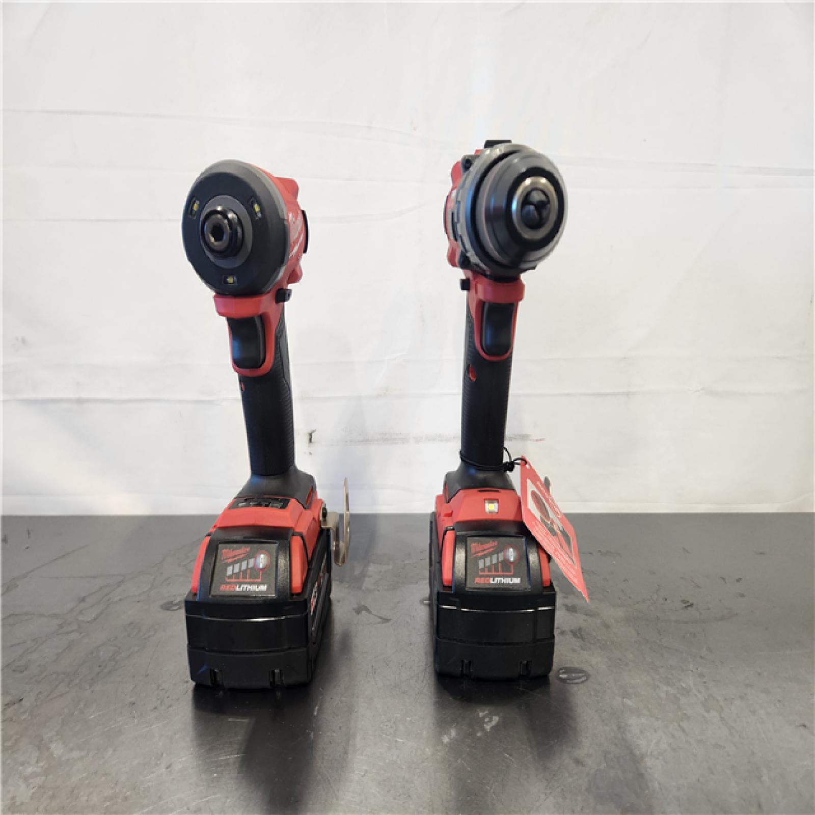 AS-IS- Milwaukee FUEL 18V Lithium-Ion Brushless Cordless Hammer Drill and Impact Driver Combo Kit